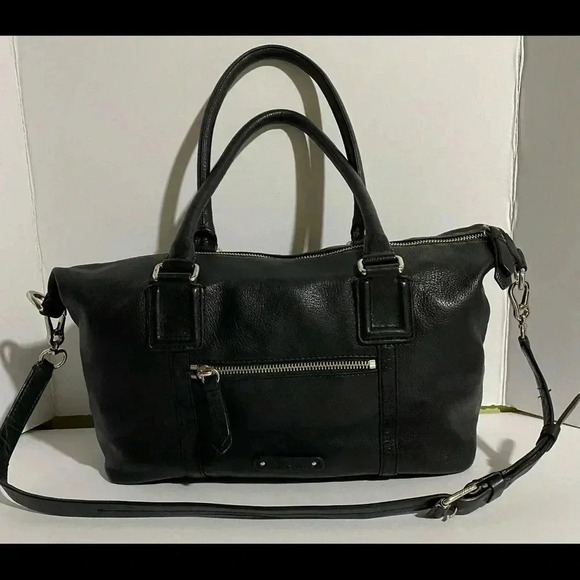 Cole Haan black leather satchel handbag - Picture 2 of 11